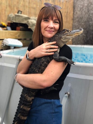 swimming with crocs
